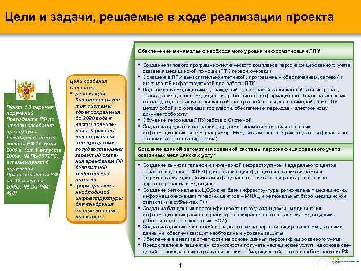 Задачи федерального проекта