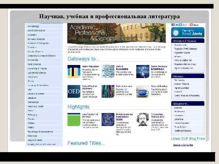 Научная, учебная и профессиональная литература 