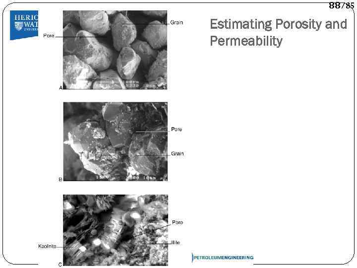 88/85 Estimating Porosity and Permeability 