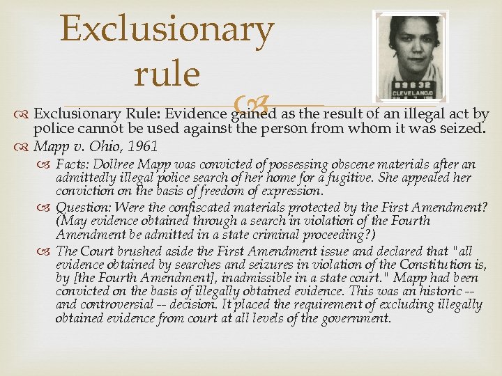 Exclusionary rule from whom it was seized. Exclusionary Rule: Evidence gained as the result