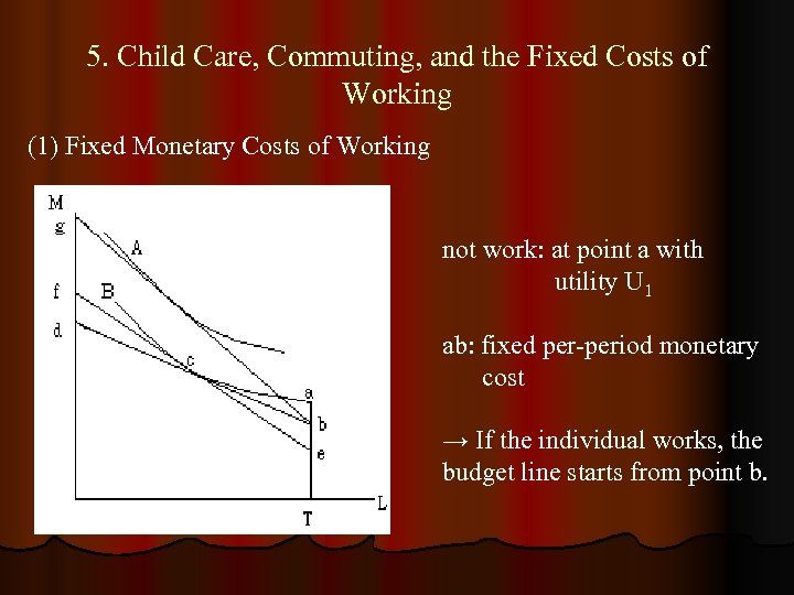 5. Child Care, Commuting, and the Fixed Costs of Working (1) Fixed Monetary Costs