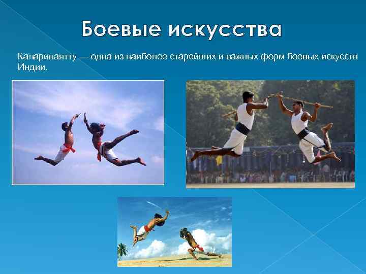 Боевые искусства Каларипаятту — одна из наиболее старейших и важных форм боевых искусств Индии.