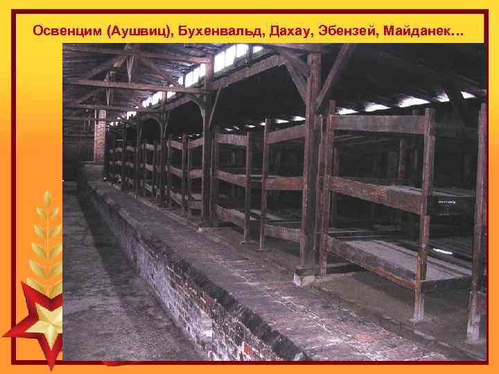 Освенцим (Аушвиц), Бухенвальд, Дахау, Эбензей, Майданек… 