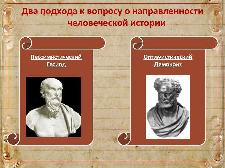 Исторический прогресс. Гесиод подход к истории. Пессимистический подход к прогрессу. Направленность человеческой истории. Гесиод общественный Прогресс.