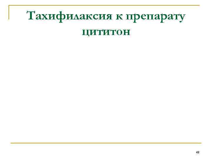 Тахифилаксия к препарату цититон 48 