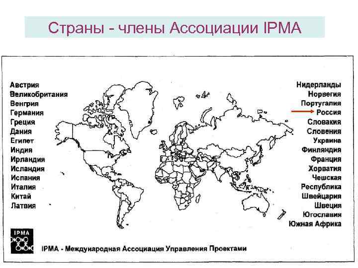 Страны - члены Ассоциации IPMA 