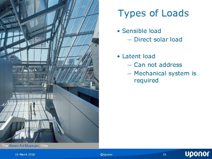 Types of Loads • Sensible load ― Direct solar load • Latent load ―