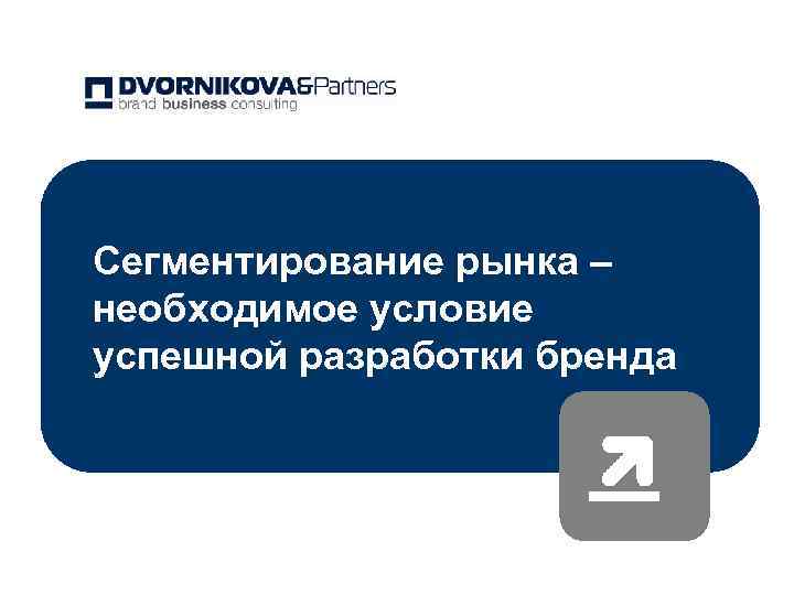 Сегментирование рынка – необходимое условие успешной разработки бренда 