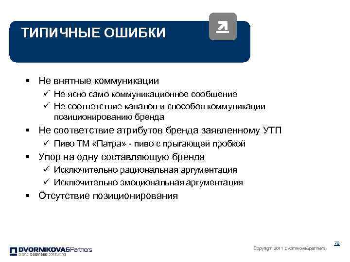 ТИПИЧНЫЕ ОШИБКИ § Не внятные коммуникации ü Не ясно само коммуникационное сообщение ü Не