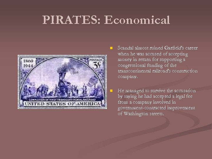 PIRATES: Economical n Scandal almost ruined Garfield's career when he was accused of accepting
