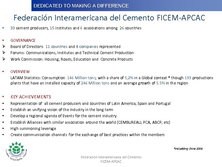 DEDICATED TO MAKINGDifference Dedicated to Making a A DIFFERENCE Dedicatedto Making a Difference Federación