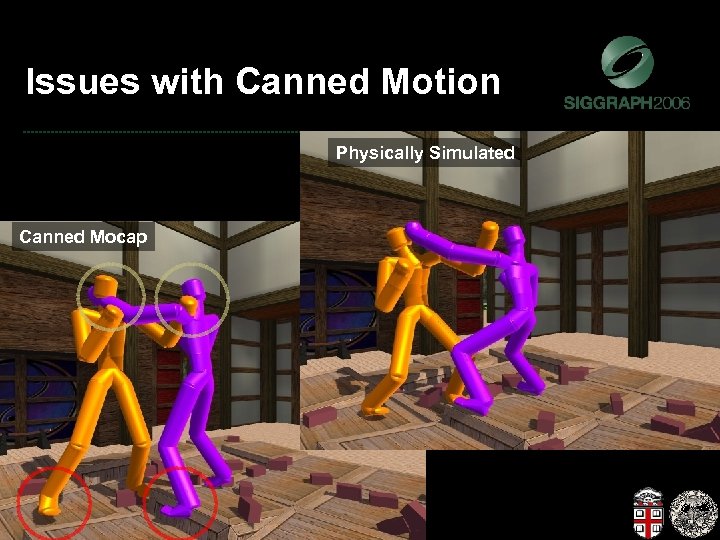 Issues with Canned Motion Physically Simulated Canned Mocap 