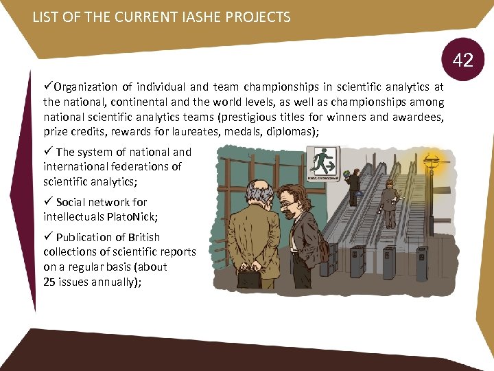 LIST OF THE CURRENT IASHE PROJECTS 42 üOrganization of individual and team championships in