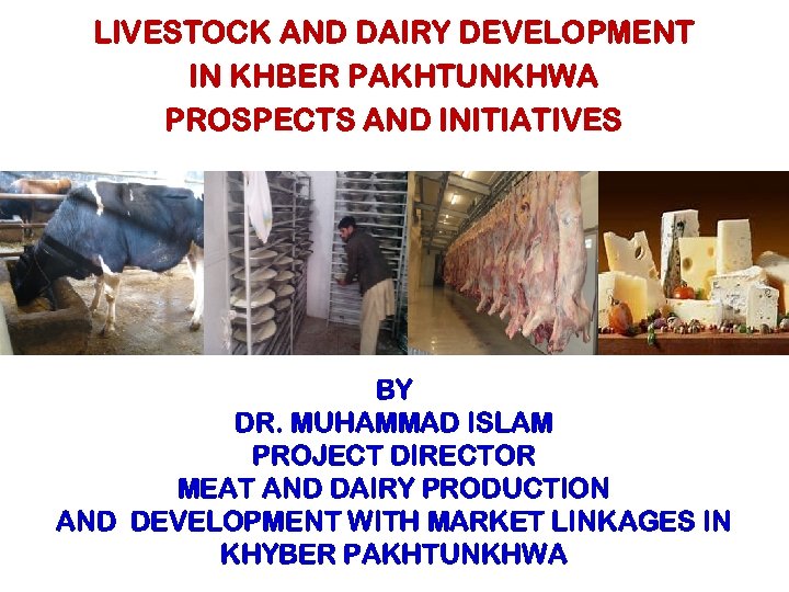 LIVESTOCK AND DAIRY DEVELOPMENT IN KHBER PAKHTUNKHWA PROSPECTS AND INITIATIVES BY DR. MUHAMMAD ISLAM