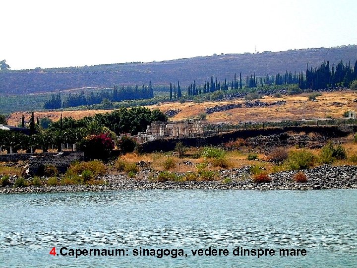 4. Capernaum: sinagoga, vedere dinspre mare 