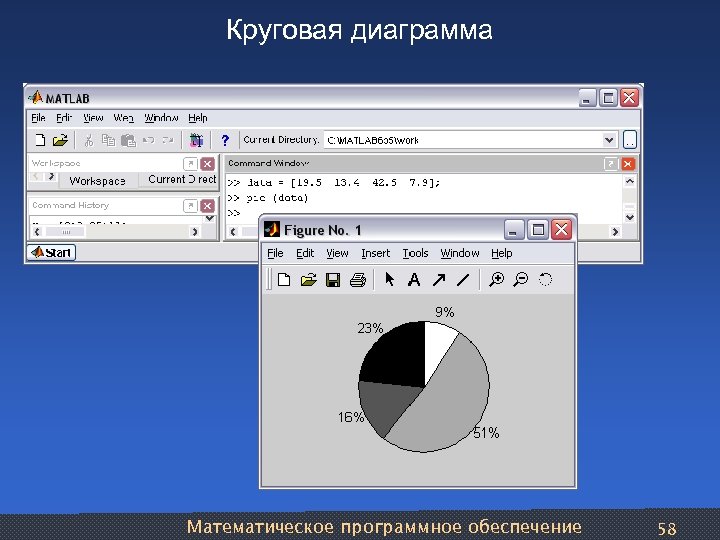 Круговая диаграмма Математическое программное обеспечение 58 