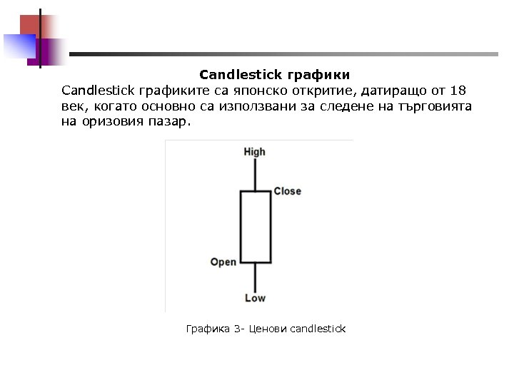 Candlestick графиките са японско откритие, датиращо от 18 век, когато основно са използвани за