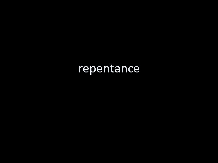 repentance 