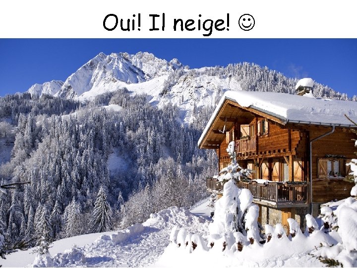 Oui! Il neige! 