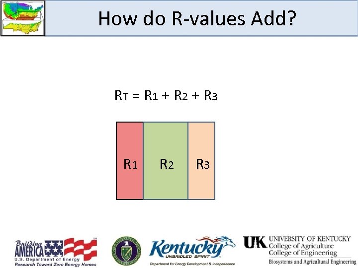 How do R-values Add? RT = R 1 + R 2 + R 3