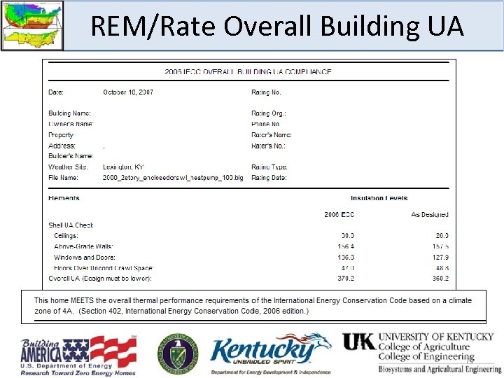 REM/Rate Overall Building UA 71 