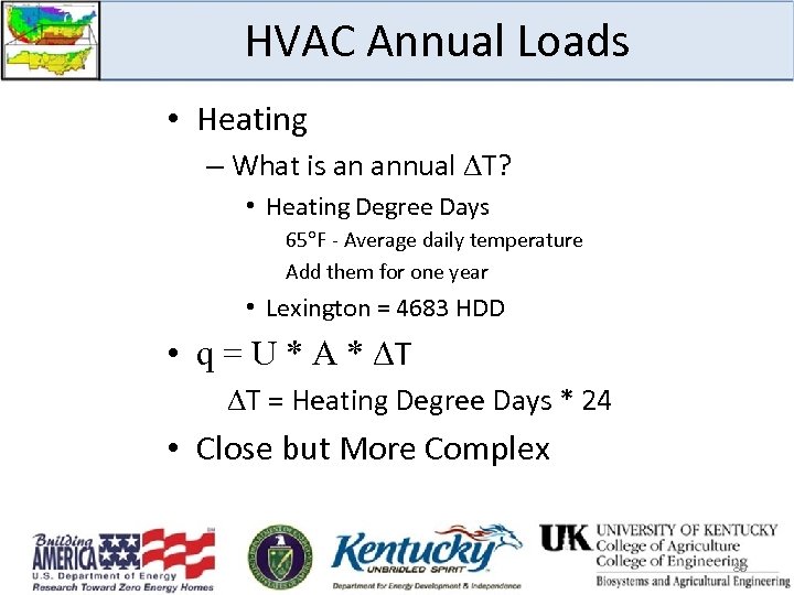 HVAC Annual Loads • Heating – What is an annual T? • Heating Degree