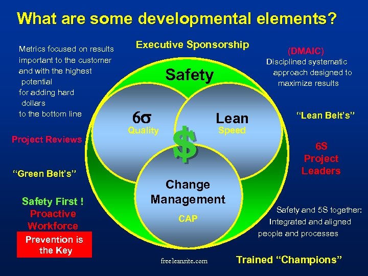  What are some developmental elements? Metrics focused on results important to the customer