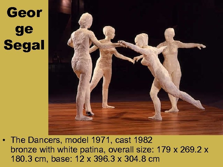 Geor ge Segal • The Dancers, model 1971, cast 1982 bronze with white patina,
