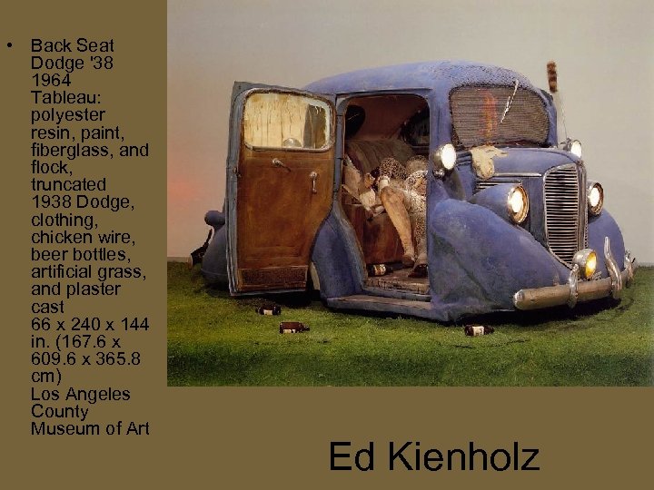  • Back Seat Dodge '38 1964 Tableau: polyester resin, paint, fiberglass, and flock,