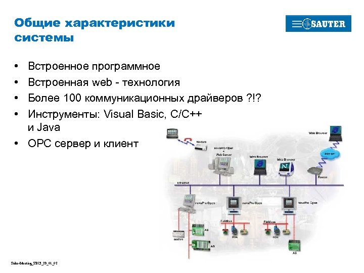 Общие характеристики системы • • Встроенное программное Встроенная web - технология Более 100 коммуникационных