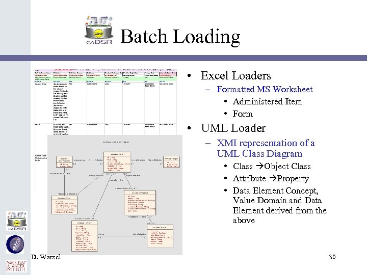 Batch Loading • Excel Loaders – Formatted MS Worksheet • Administered Item • Form