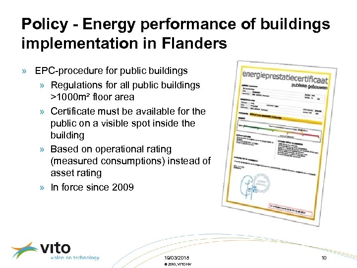 Policy - Energy performance of buildings implementation in Flanders » EPC-procedure for public buildings