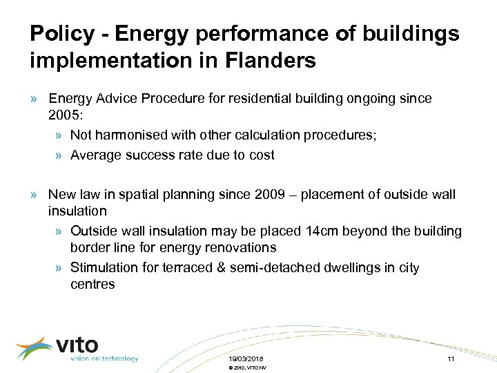 Policy - Energy performance of buildings implementation in Flanders » Energy Advice Procedure for