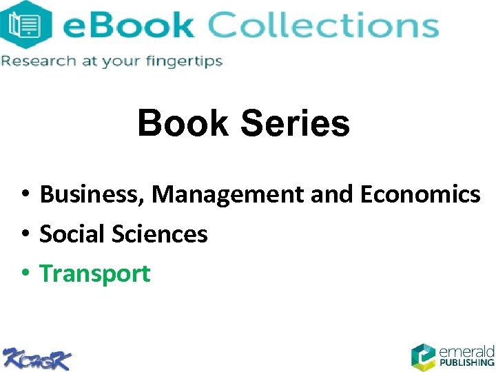 Book Series • Business, Management and Economics • Social Sciences • Transport 