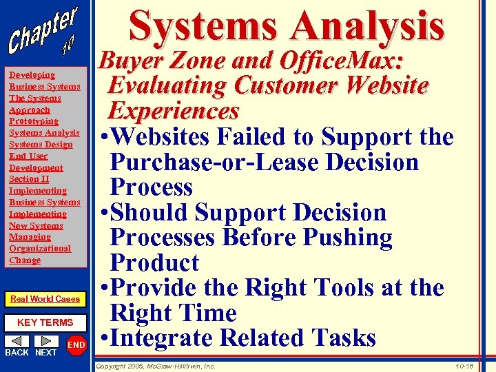 Systems Analysis Developing Business Systems The Systems Approach Prototyping Systems Analysis Systems Design End