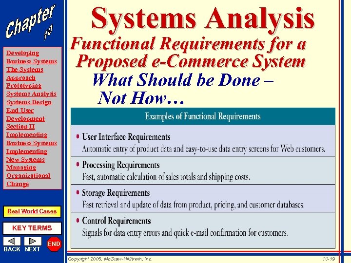 Systems Analysis Developing Business Systems The Systems Approach Prototyping Systems Analysis Systems Design End