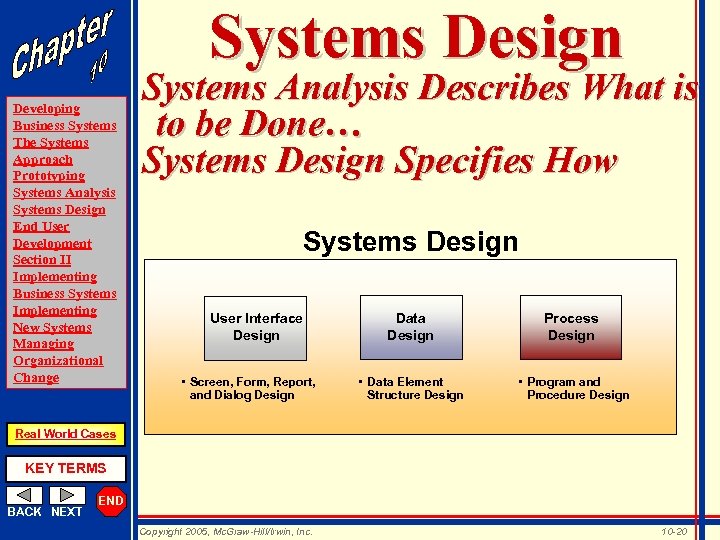 Systems Design Developing Business Systems The Systems Approach Prototyping Systems Analysis Systems Design End