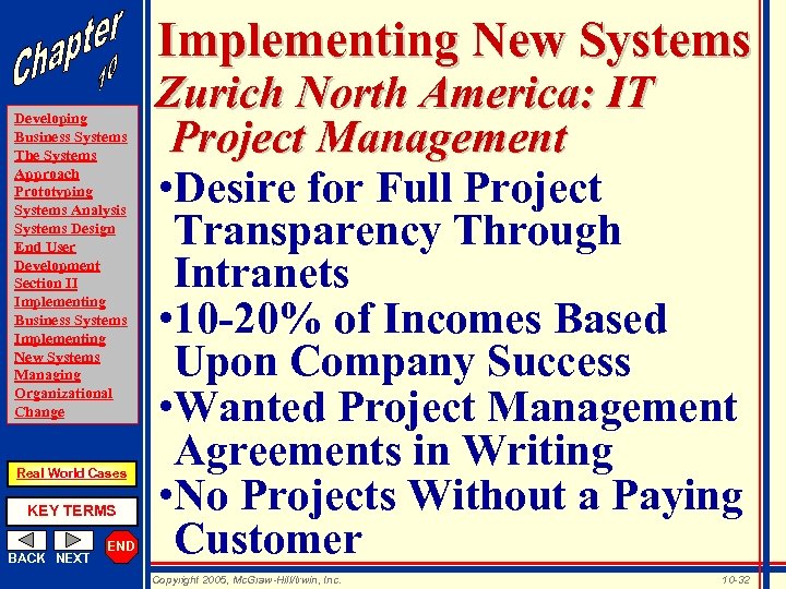 Implementing New Systems Developing Business Systems The Systems Approach Prototyping Systems Analysis Systems Design