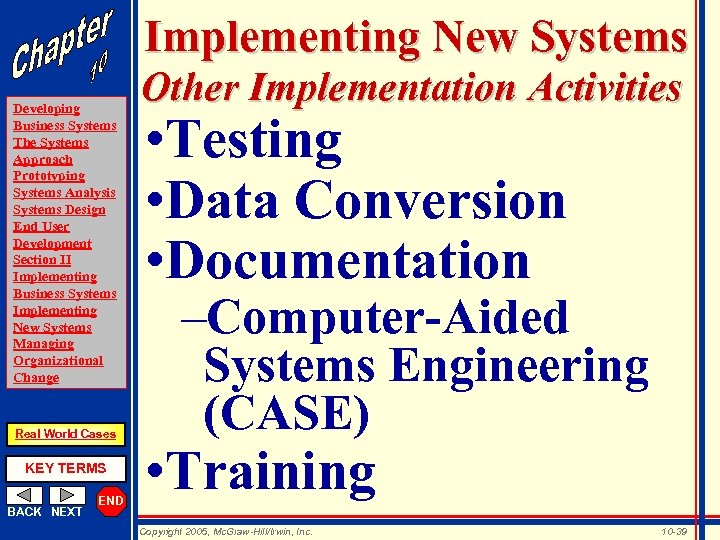 Implementing New Systems Developing Business Systems The Systems Approach Prototyping Systems Analysis Systems Design