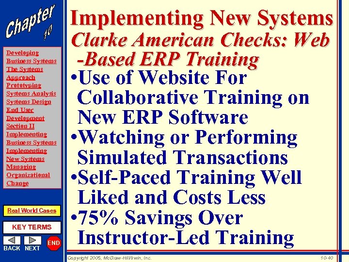 Implementing New Systems Developing Business Systems The Systems Approach Prototyping Systems Analysis Systems Design