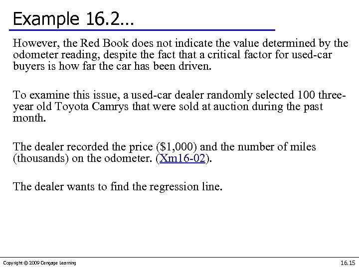 Example 16. 2… However, the Red Book does not indicate the value determined by