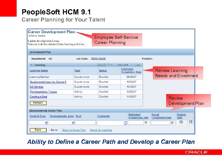 People. Soft HCM 9. 1 Career Planning for Your Talent Employee Self-Service Career Planning