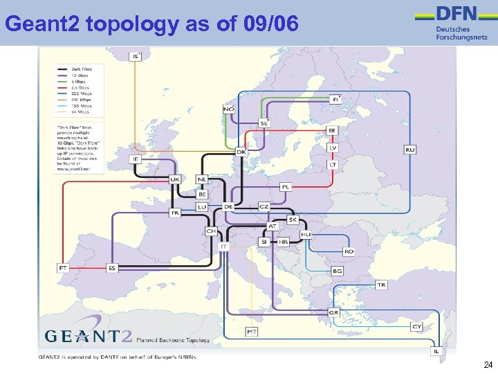 Geant 2 topology as of 09/06 24 