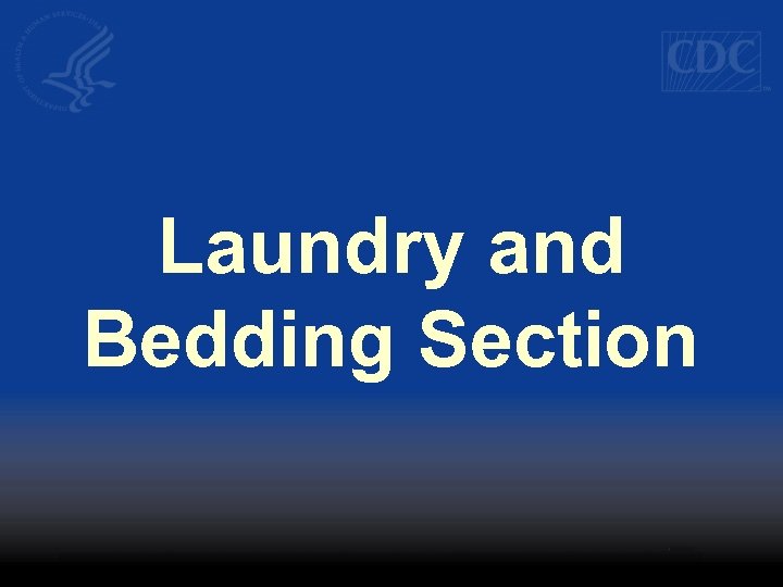 Laundry and Bedding Section 