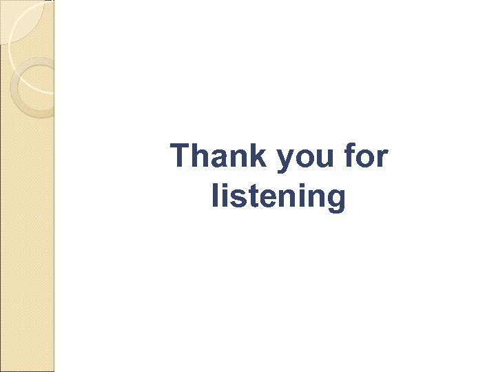 Thank you for listening 