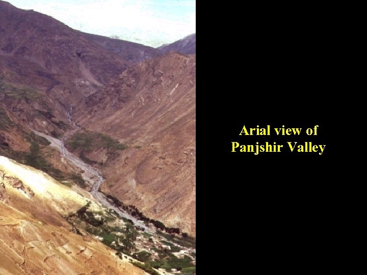 Arial view of Panjshir Valley 