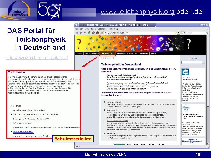 www. teilchenphysik. org oder. de DAS Portal für Teilchenphysik in Deutschland http: //www. teilchenphysik.