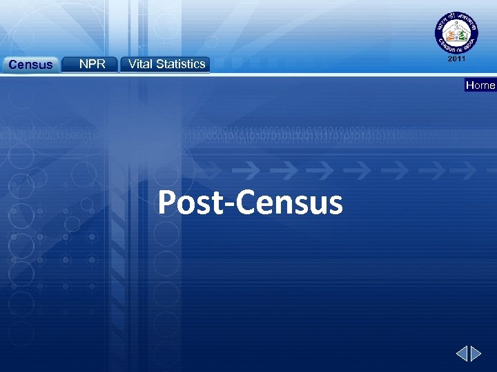 Census NPR Vital Statistics Home Post-Census 
