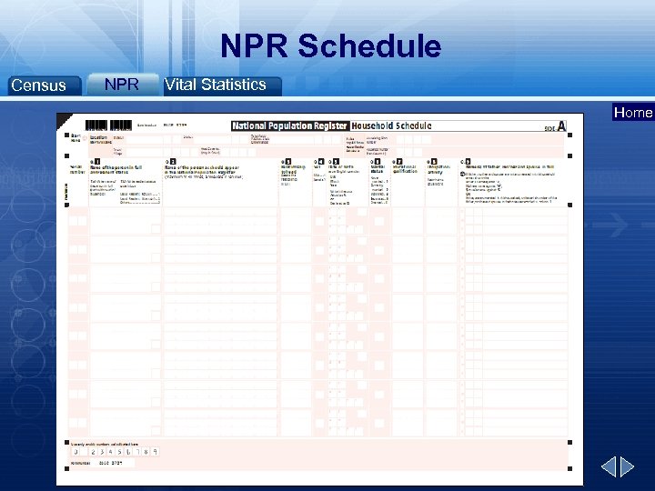 NPR Schedule Census NPR Vital Statistics Home 