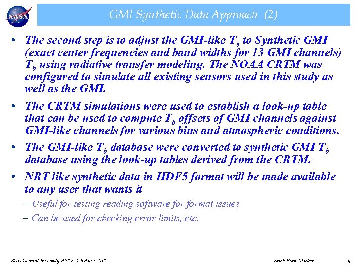 GMI Synthetic Data Approach (2) • The second step is to adjust the GMI-like